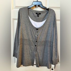 Style and Co. top with built in tank. New with tags.